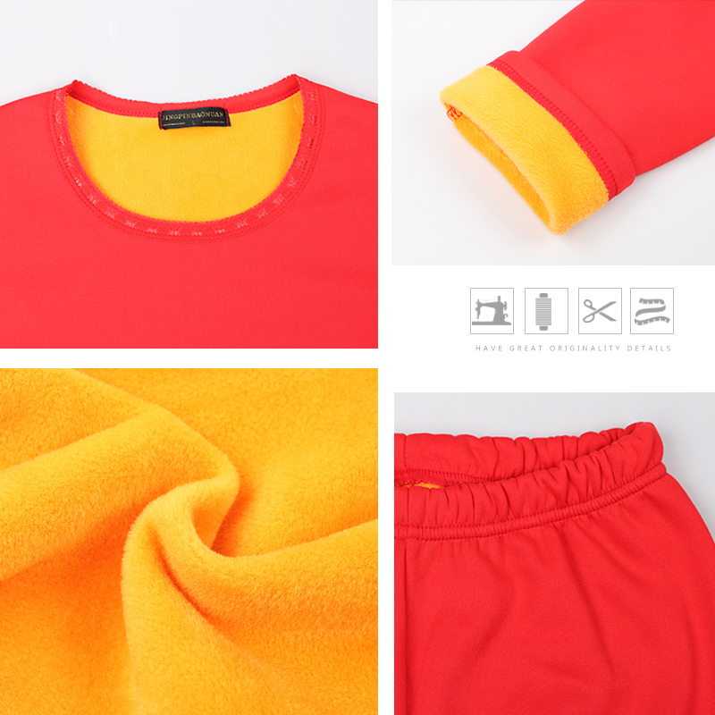 مجموعة حرارية سميكة مبطنة بالصوف الدافئ للنساء