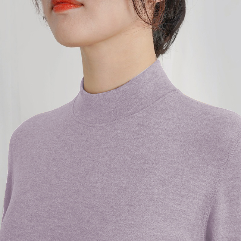 طقم ملابس داخلية حرارية متوسطة الرقبة للنساء