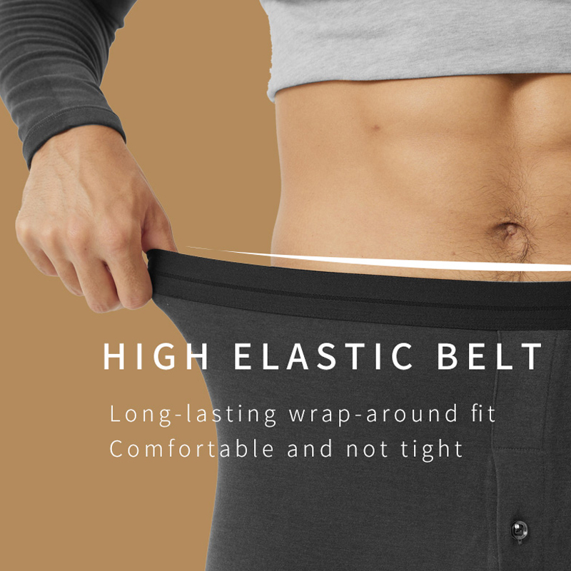 أطقم ملابس داخلية حرارية للرجال برقبة متوسطة