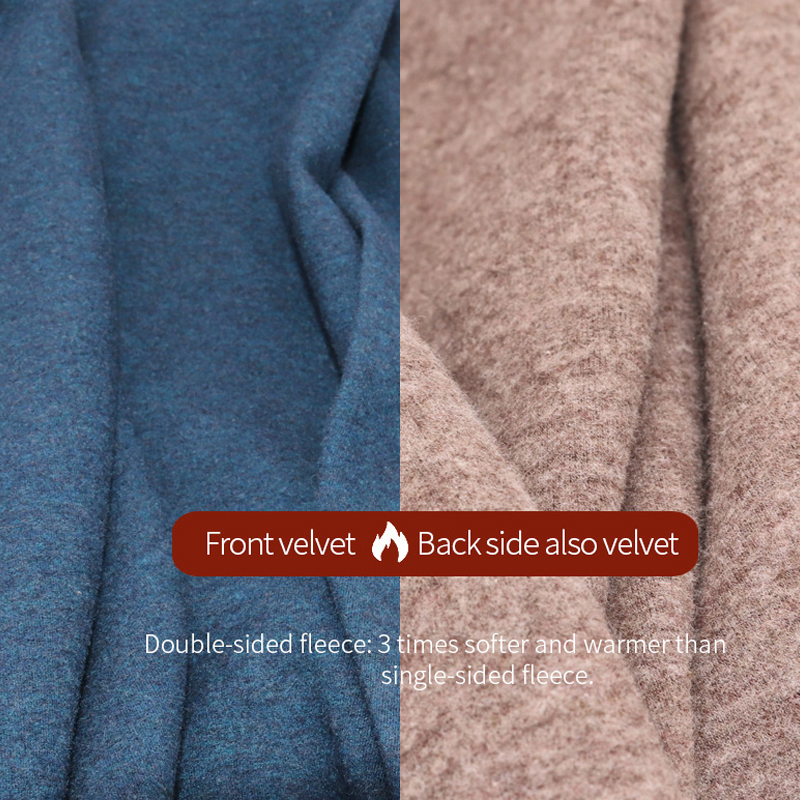 أطقم ملابس داخلية حرارية للرجال برقبة دائرية/وسط رقبة من شعر الجمل