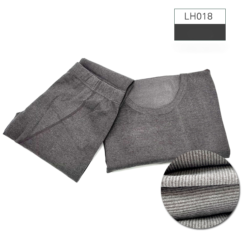 أطقم ملابس داخلية حرارية للرجال برقبة دائرية من الصوف الألماني المصقول
