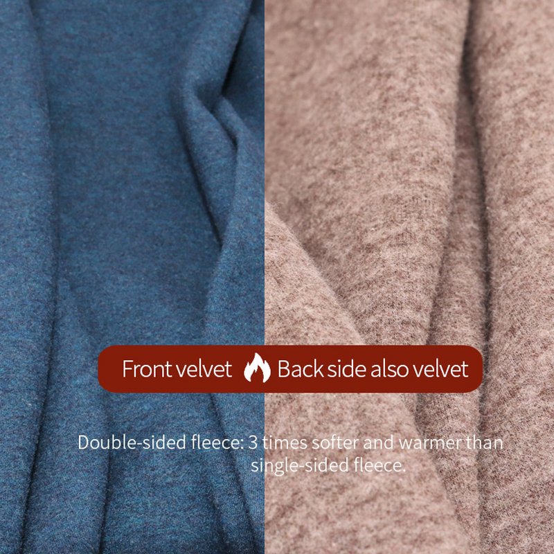 أطقم ملابس داخلية حرارية للرجال برقبة دائرية/وسط رقبة من شعر الجمل