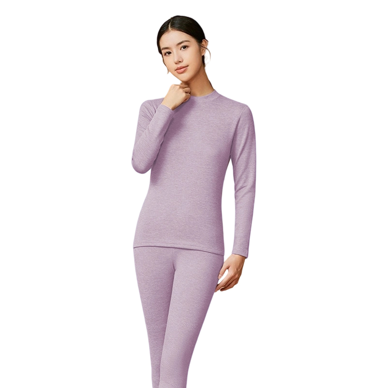 طقم ملابس داخلية حرارية متوسطة الرقبة للنساء